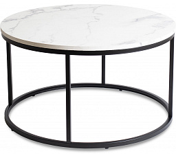 Stolek CONNY MAX Bílý Mramor/Černý