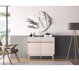Komoda DUNEA 06, kašmír / dub Cremona