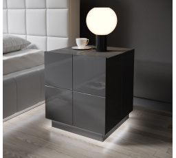 Noční stolek REJA, grafitový lesk