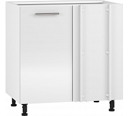 Kuchyňská dolní rohová skříňka VENTO DN-100/82, Bílá/Bílý Lesk