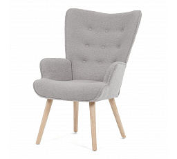 Relaxační křeslo, šedá, látka bouclé, AK-309 GREY2