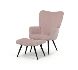 Relaxační křeslo, růžová, manšestrová látka, AK-L7285 PINK6