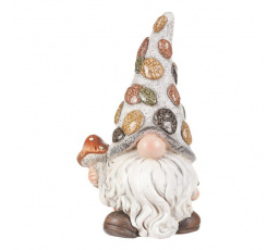 Skřítek s houbou - magnesium, čepice s barevnými kamínky