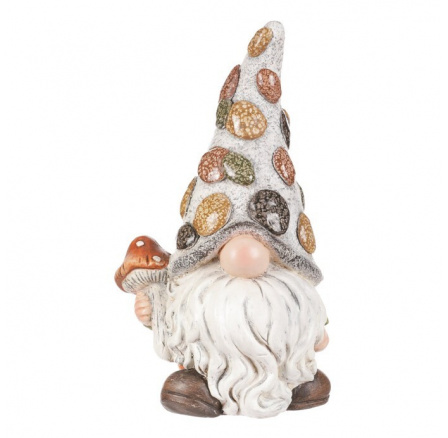 Skřítek s houbou - magnesium, čepice s barevnými kamínky Skřítek s houbou - magnesium, čepice s barevnými kamínky