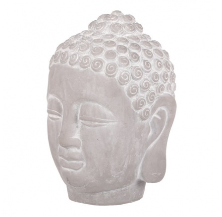 Buddha - betonová hlava, barva šedá