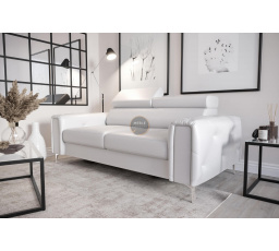 Sofa ORION II 185 cm přírodní kůže - bílá kůže