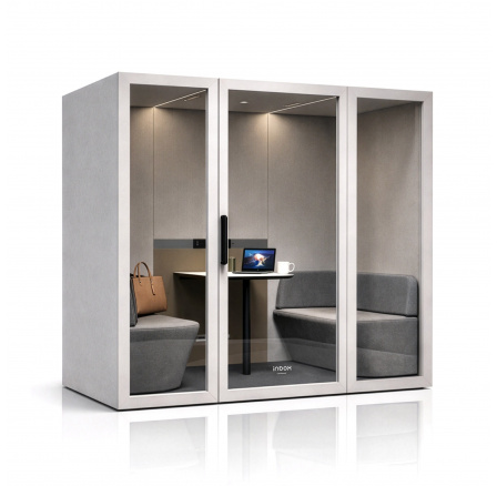 Akustická budka do kanceláře INBOX pro 4 osoby 2200 x 2200 x 1220 mm