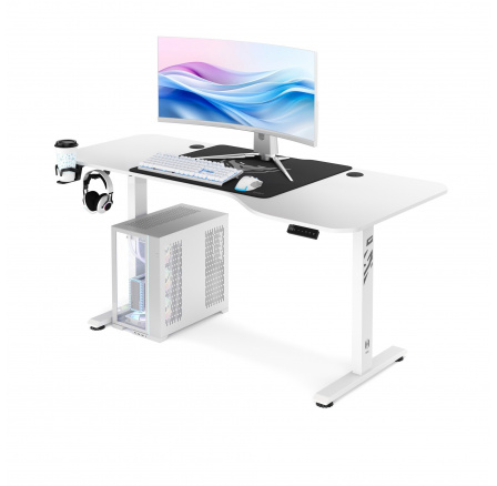 Herní stůl 160 cm s nastavitelnou výškou X-TENSIO 1600 bílý Herní stůl 160 cm s nastavitelnou výškou X-TENSIO 1600 bílý