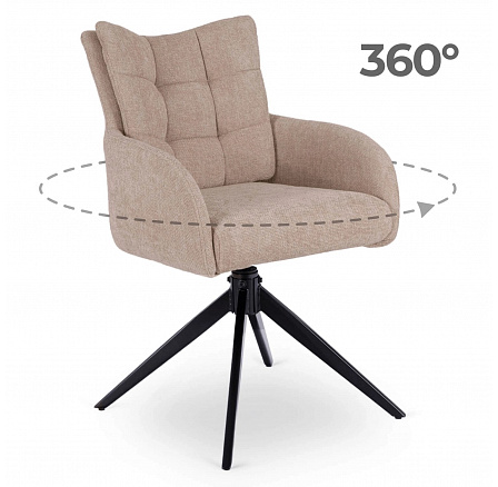 Otočná židle do obývacího pokoje JULY Béžová