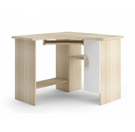 TENUS II - Psací rohový stůl TII-02/ Barva korpusu: Dub Sonoma, Barva dvířek: Bílá