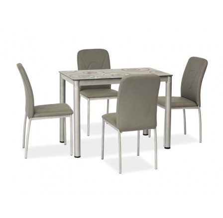 Jídelní stůl DAMAR, šedý, 100x60 cm