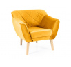Křeslo KARO 1 VELVET, Curry Bluvel 68/Buk