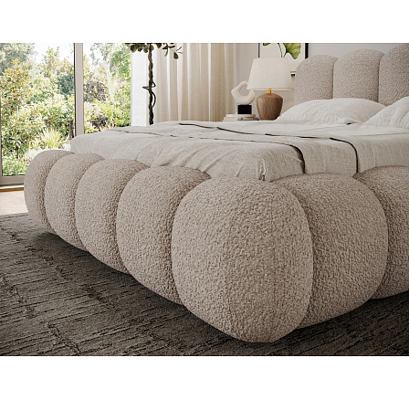 Oloroso bed 180x200 with metal frame and storage compartment, beige bouclé Royal 18 1 Oloroso bed 180x200 with metal frame and storage compartment, beige bouclé Royal 18 1