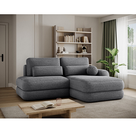 Ripeli Corner Sofa Bed with Storage, Grey Velvet, Right-Hand Facing Modullo 04 180x128 Right 1 Ripeli Corner Sofa Bed with Storage, Grey Velvet, Right-Hand Facing Modullo 04 180x128 Right 1