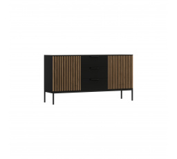 Komoda MEORATI 150, Černá Mat/Dub Artisan