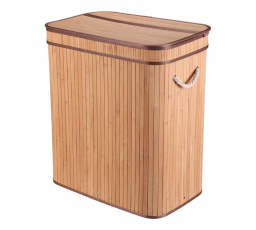 Koš prádelní - bambusový, s víkem, barva přírodní