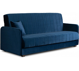 Rozkládací pohovka PORTO Modrá Sametová