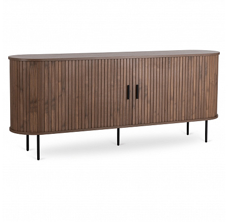 Komoda TRISH 180 cm Dvoudveřová Posuvná Ořech