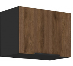 Horní skřínka MONZA - 50 GU-36 1F, Černá mat/Ořech