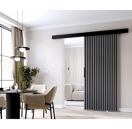 Posuvné dveře STANDART MIX L70, Šedá/Černá