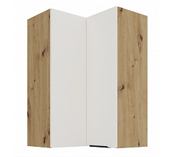 Horní rohová skříňka ARIA - 60x60 GN-90 2F (90°), Dub Artisan/Bílá Crystal AFM - (ANTI-Fingerprint)