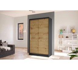 Skříň Kosta I 100 - černá/dub artisan