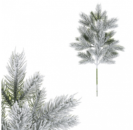 Smrk - umělá větev, délka 50 cm, zasněžená Smrk - umělá větev, délka 50 cm, zasněžená