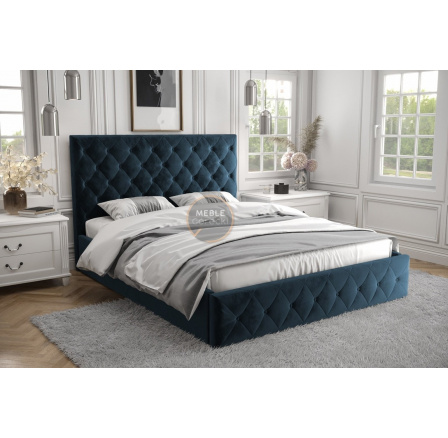 Postel ROMA - 160x200, Dřevěná, modrá