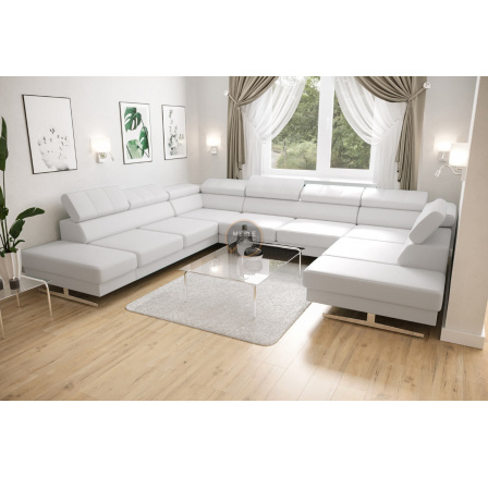 Rohová sedací souprava EMPORIO MAX I 300X350X220 - levá, Eko kůže bílá Rohová sedací souprava EMPORIO MAX I 300X350X220 - levá, Eko kůže bílá