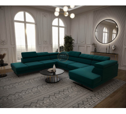 Rohová sedací souprava EMPORIO MAX II 300X350X180 - levá, tyrkysová