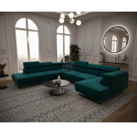 Rohová sedací souprava EMPORIO MAX II 300X350X180 - levá, tyrkysová Rohová sedací souprava EMPORIO MAX II 300X350X180 - levá, tyrkysová