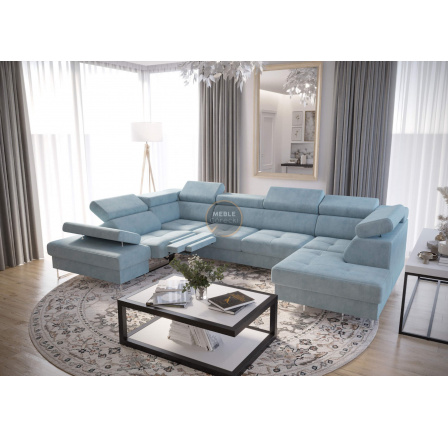 Rohová sedací souprava GALAXY MAX II , relax s funkcí spaní 215x350x170 - volitelný odstín - levá Rohová sedací souprava GALAXY MAX II , relax s funkcí spaní 215x350x170 - volitelný odstín - levá