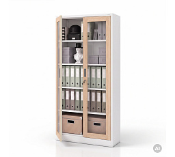 AMELIAN skříň ECO: BÍLÁ RAL9003 + DUB SONOMA H1850*Š900*H400