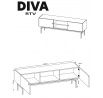 TV stolek DIVA RTV černá