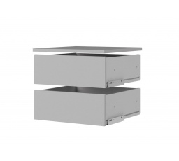 Malé zásuvky s policí Lutta 157 silver grey