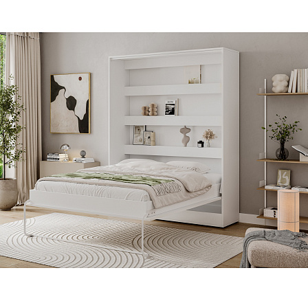 Devesto Vertical Wall Bed 160 White White 160x200 Devesto Vertical Wall Bed 160 White White 160x200