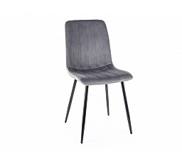 Jídelní židle ALAN VELVET, šedý Bluvel 14/černý mat
