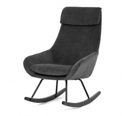 Houpací křeslo, šedá, manšestrová látka, AK-B1232 GREY2