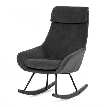 Houpací křeslo, šedá, manšestrová látka, AK-B1232 GREY2
