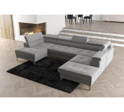 Rohová sedací souprava TOSCANIA MAX II 170x350x220 - šedá , pravá