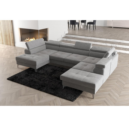 Rohová sedací souprava TOSCANIA MAX II 170x350x220 - šedá , pravá Rohová sedací souprava TOSCANIA MAX II 170x350x220 - šedá , pravá