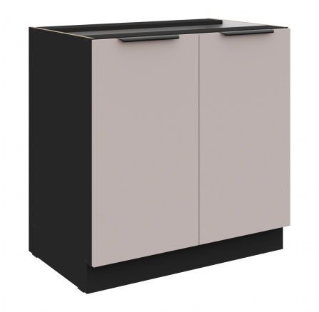 Dolní skřínka ARONA - 80 D 2F BB, Černá mat/Kašmír Dolní skřínka ARONA - 80 D 2F BB, Černá mat/Kašmír