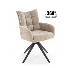 Jídelní otočná židle K540, Béžová/Černá