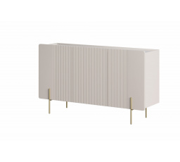 Komoda Malmi 150 cm - kašmír / crema bianca / zlaté nožky