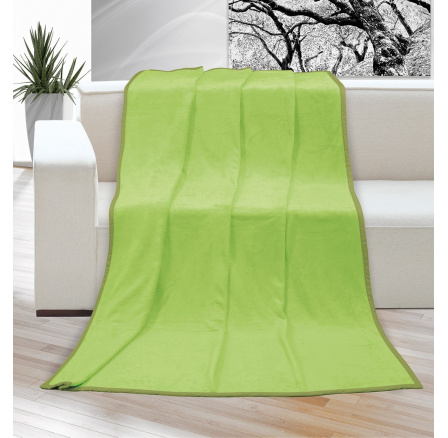 Deka micro jednolůžko 150x200cm světle zelená