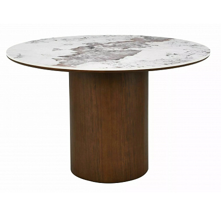 STŮL RONDO BÍLÝ PANDORO / OŘECH FI 120