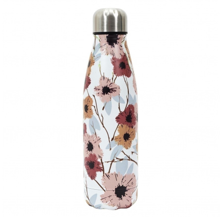 Termosová láhev Flower bílo-růžová 500ml