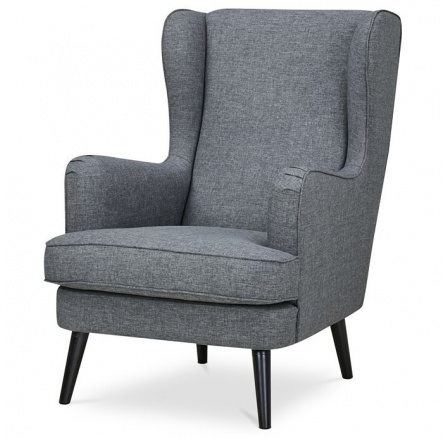Křeslo ušák, šedá látka, AK-A1318 GREY2