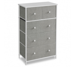 Komoda 56x30x93cm, kov, šedá, AUK-E1051 GREY