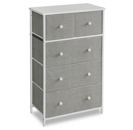 Komoda 56x30x93cm, kov, šedá, AUK-E1051 GREY